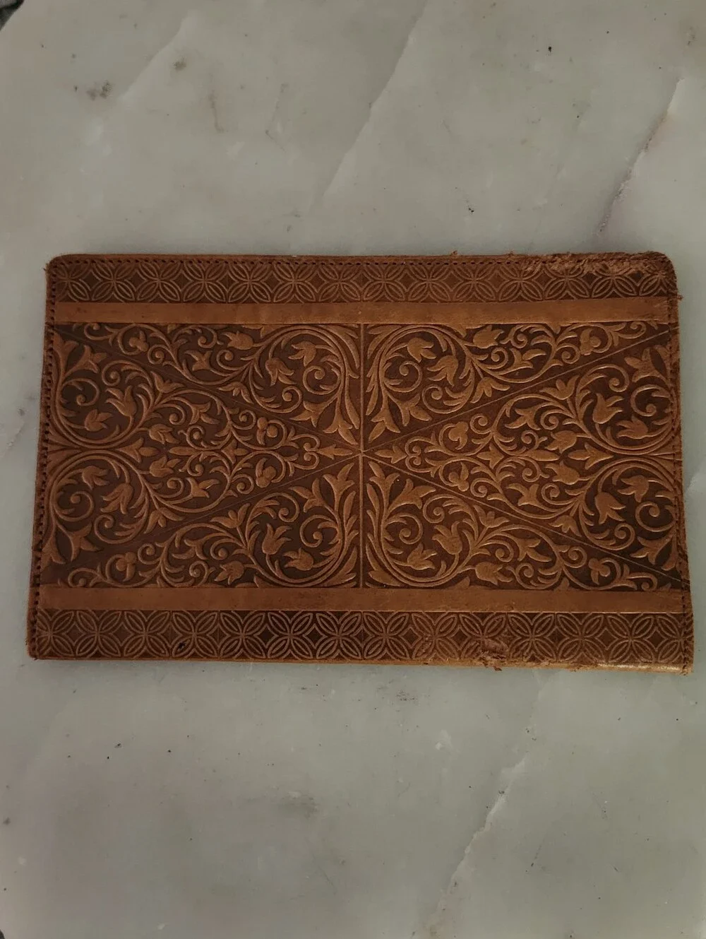Leathergoods Denmark Tooled Leather Brown Wallet
